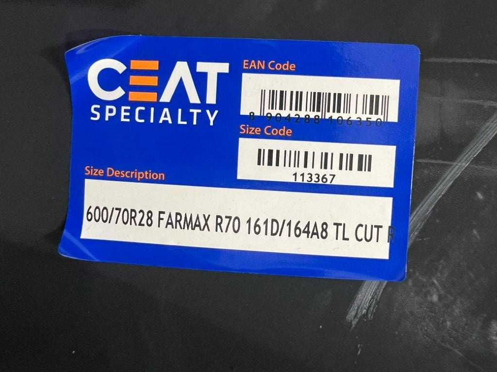 ANVELOPA 600/70 R28 CEAT 161D New Holland T7050