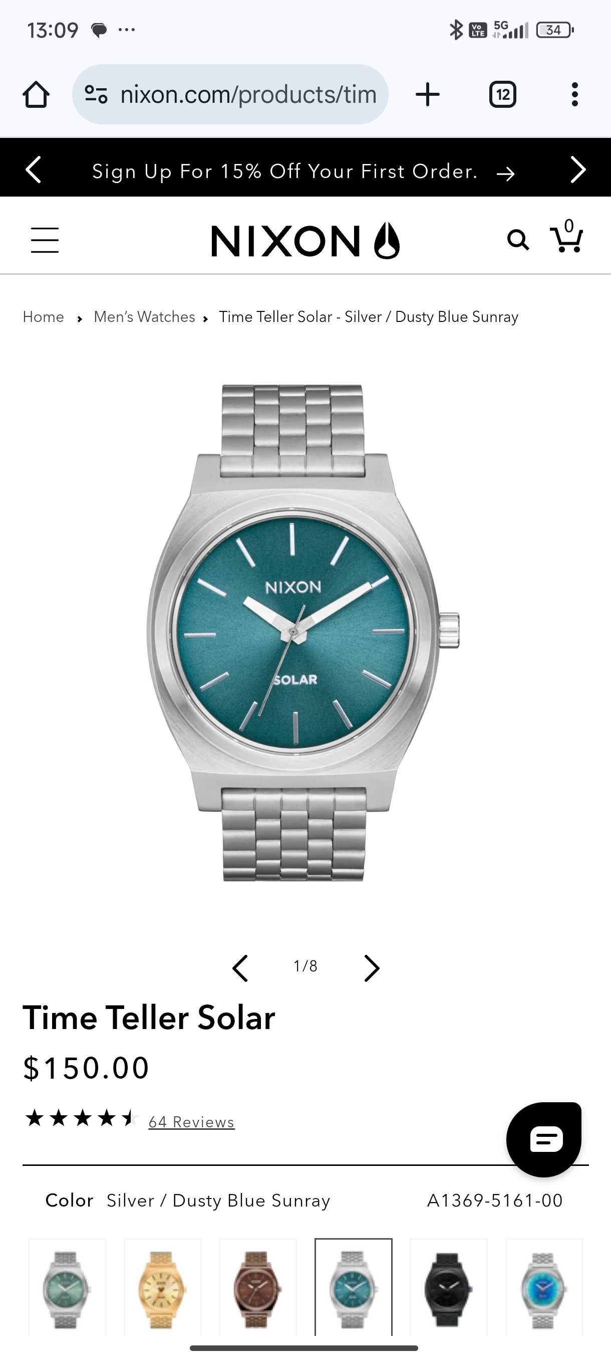 Часковник NİXON Time Teller Solar