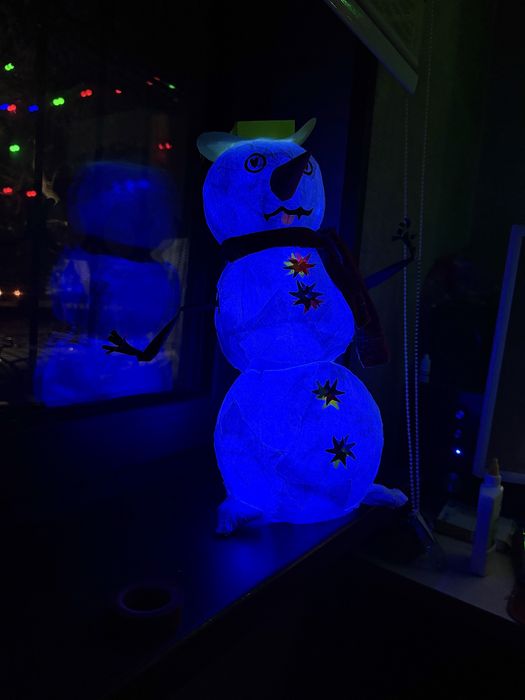 Светодиодный снеговик ручная работа