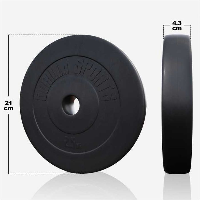 Set ciment piept + gantere 130kg
