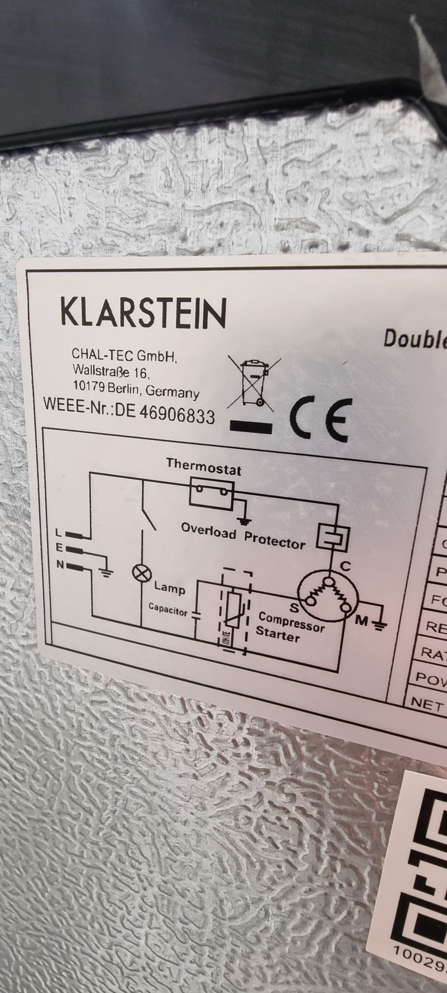 Ретро хладилник Klarstein 61L хладилник/24L фризер