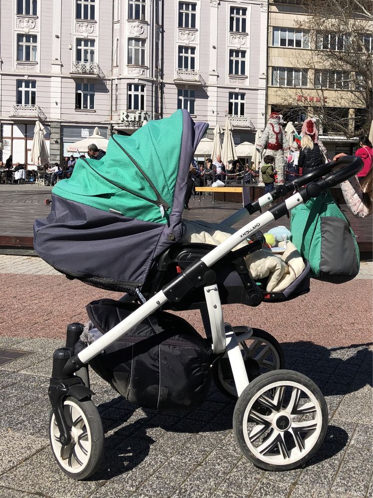 Бебешка количка Bebetto Holland със зимен и лятен кош+подарък