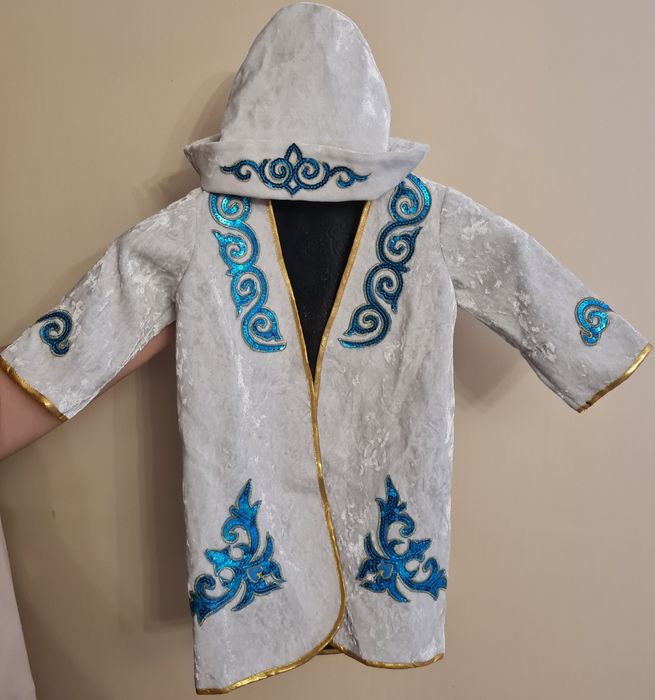 Детский национальный костюм для мальчиков (шапан с длинным рукавом)