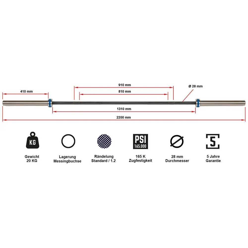 Олимпийски Прав Лост ATX 220 см – 20 кг Training Bar Multibar