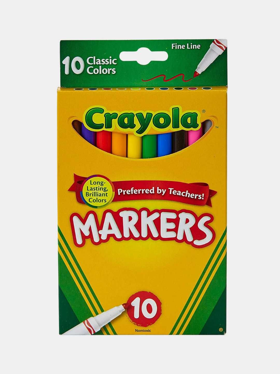 Фломастеры CRAYOLA Fine Line, для рисования, 10 шт