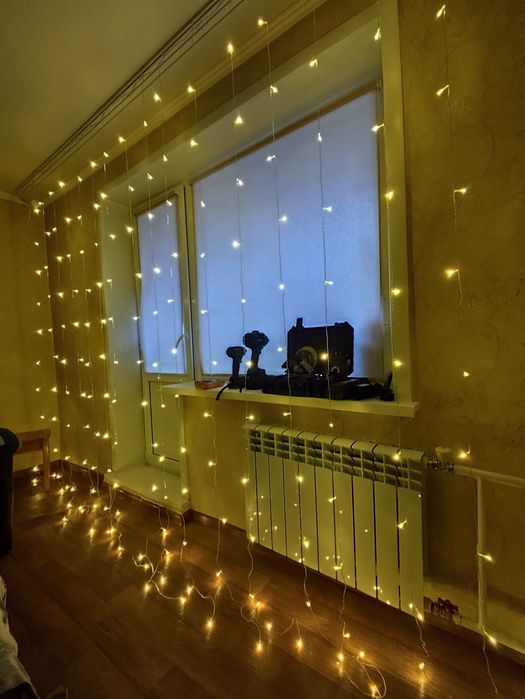 Гирлянда штора 3*3 теплый