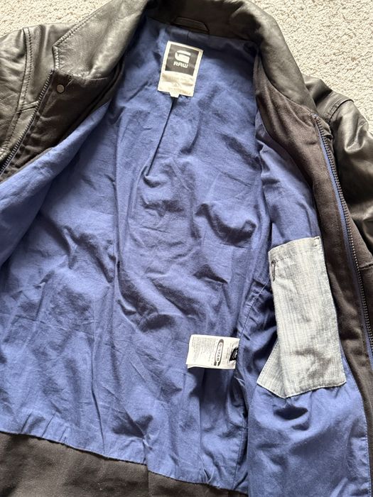 G-star raw leather jacket кожено яке