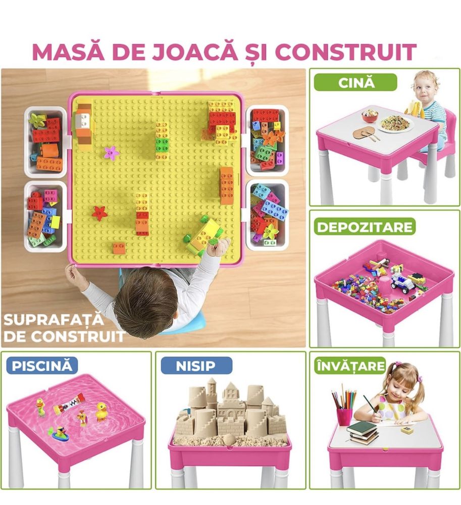 Masuta nouă de mancat, desenat si Lego