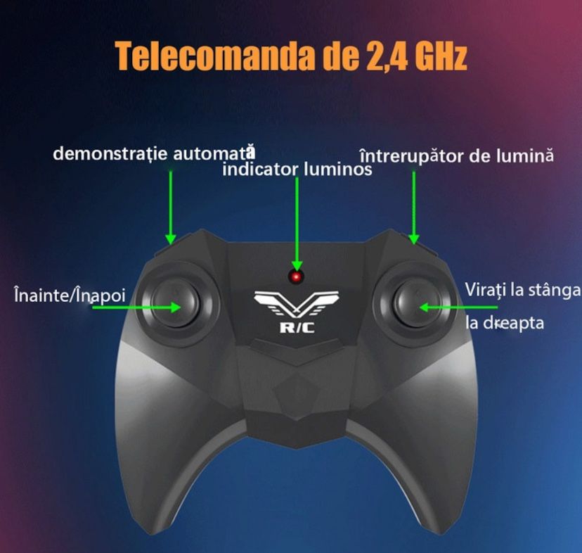 Masina cu telecomanda RC Amfibie de Cascadorie