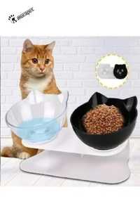 Хранилка купички за хранене на коте/ котешка хранилка за храна и вода