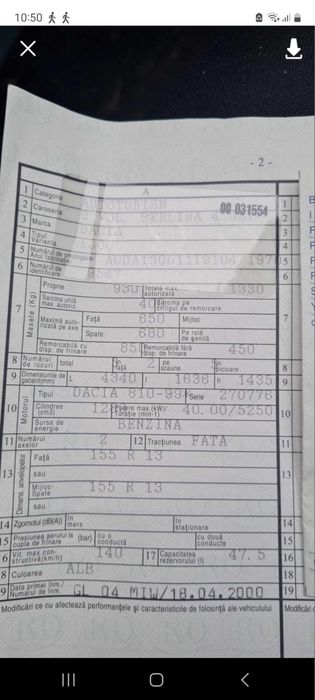 Dacia 1300 France 1970