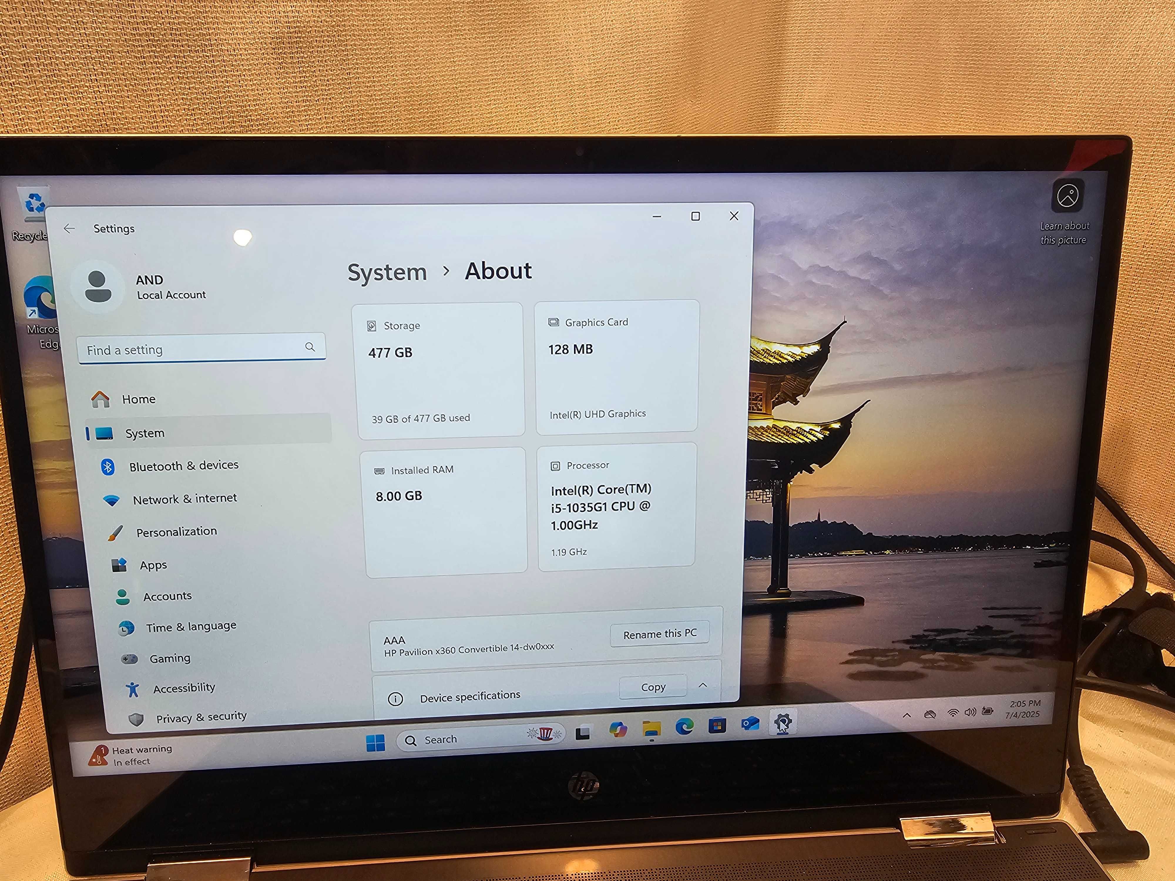 Laptop 2in1 Tableta HP Pavilion X360 I5 gen 10 14-dw0xxx