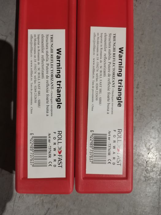 Set 2 triunghiuri reflectorizante