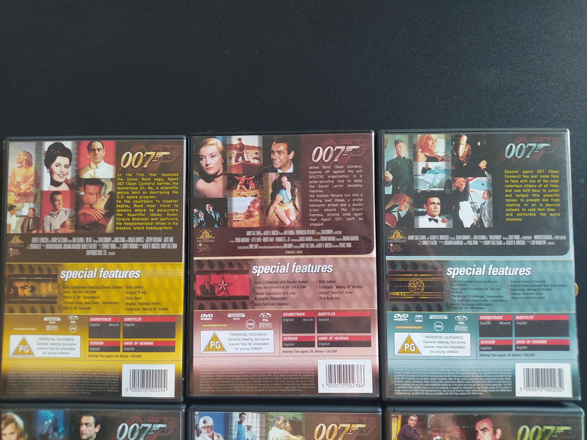 DVD Джеймс Бонд /Шон Конъри/ - 6 филма