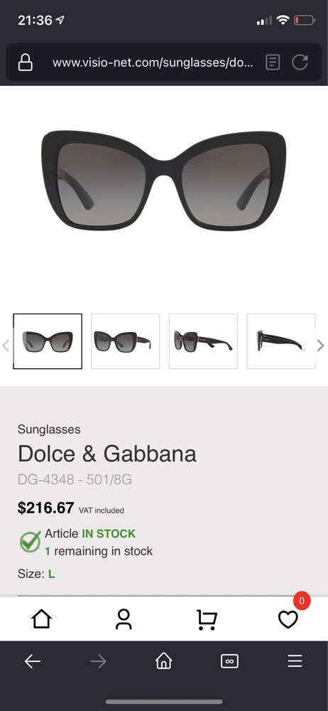 Ochelari Dolce &Gabbana DG4319-F Originali