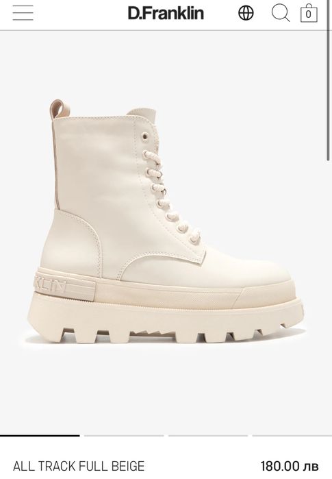 Бели боти от еко кожа D.Franklin