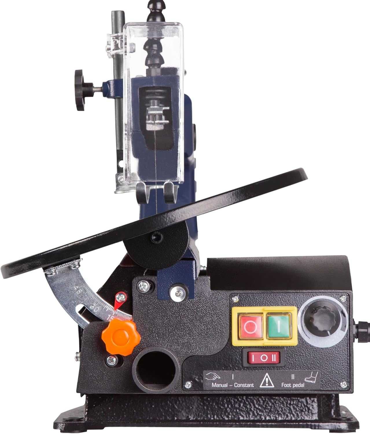 Ferăstrău FERM120W -comutator cu picior. Include lame și cheie