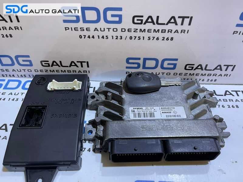 Kit Pornire ECU Calculator Motor Cip Cheie si Imobilizator  Dacia Logan 1 1.6 MPI 2004 - 2010 Cod 8200483732 8200326380 S110140011A S110140011