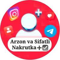 Telegram Instagram kanal Nakrutka urish eng arzon