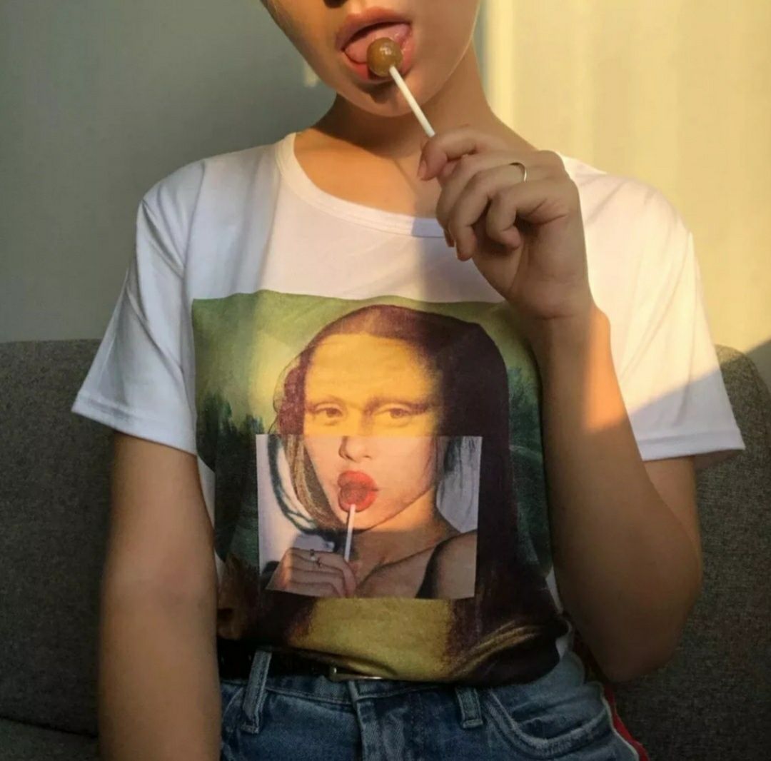 Тениска Мона Лиза - Bad b*tch aesthetic
