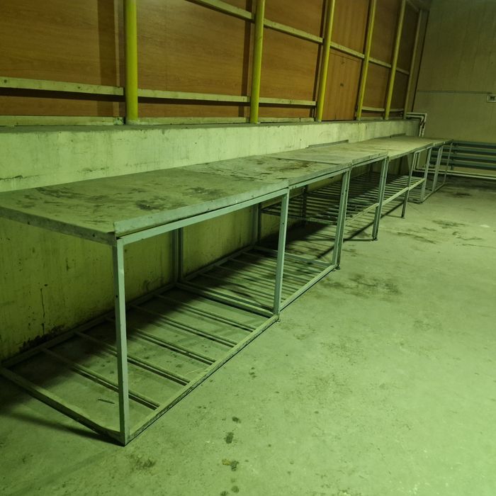 Стол рабочий алюминиевые б/у