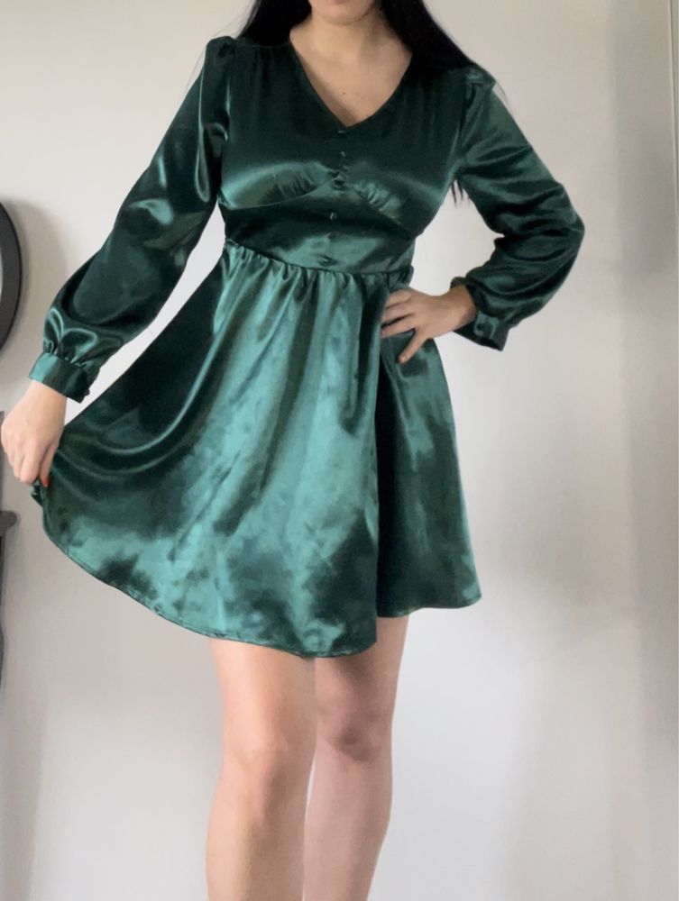 Rochie verde smarald SHEIN