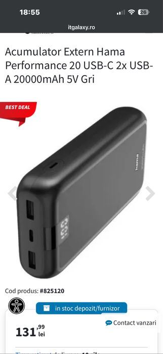 Baterie externa hama noua