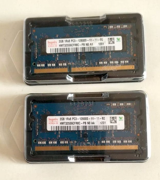Оперативная память ddr3,  2 + 2 гб от MacBookPro 2012 года
