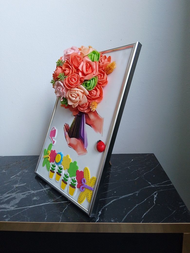 Tablou 3 D decorativ pentru noptiera