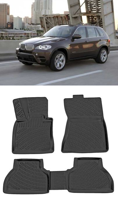 Гумени стелки RizLine съвместими с BMW X5 E70 06-13
