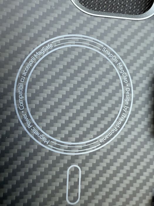 Vand husa bumper kevlar carbon Iphone 16 PRO MAX, compatibila MagSafe