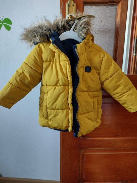 Geaca bleumarin- galben reversibilă Zara 92