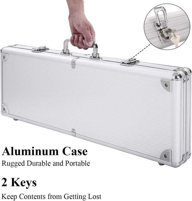 Set de Poker profi cu 500 de jetoane in servieta din aluminiu zaruri