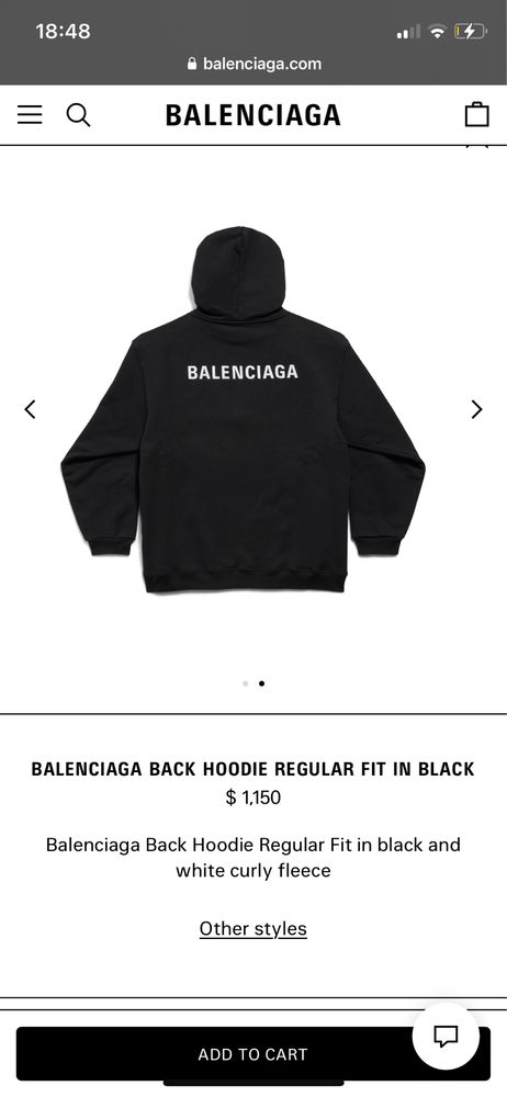 hanorac balenciaga