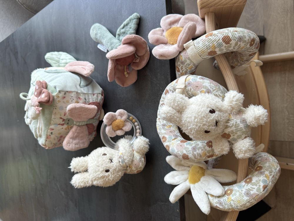 Little Dutch лот играчки за бебе - спирала, куб, дрънкалка