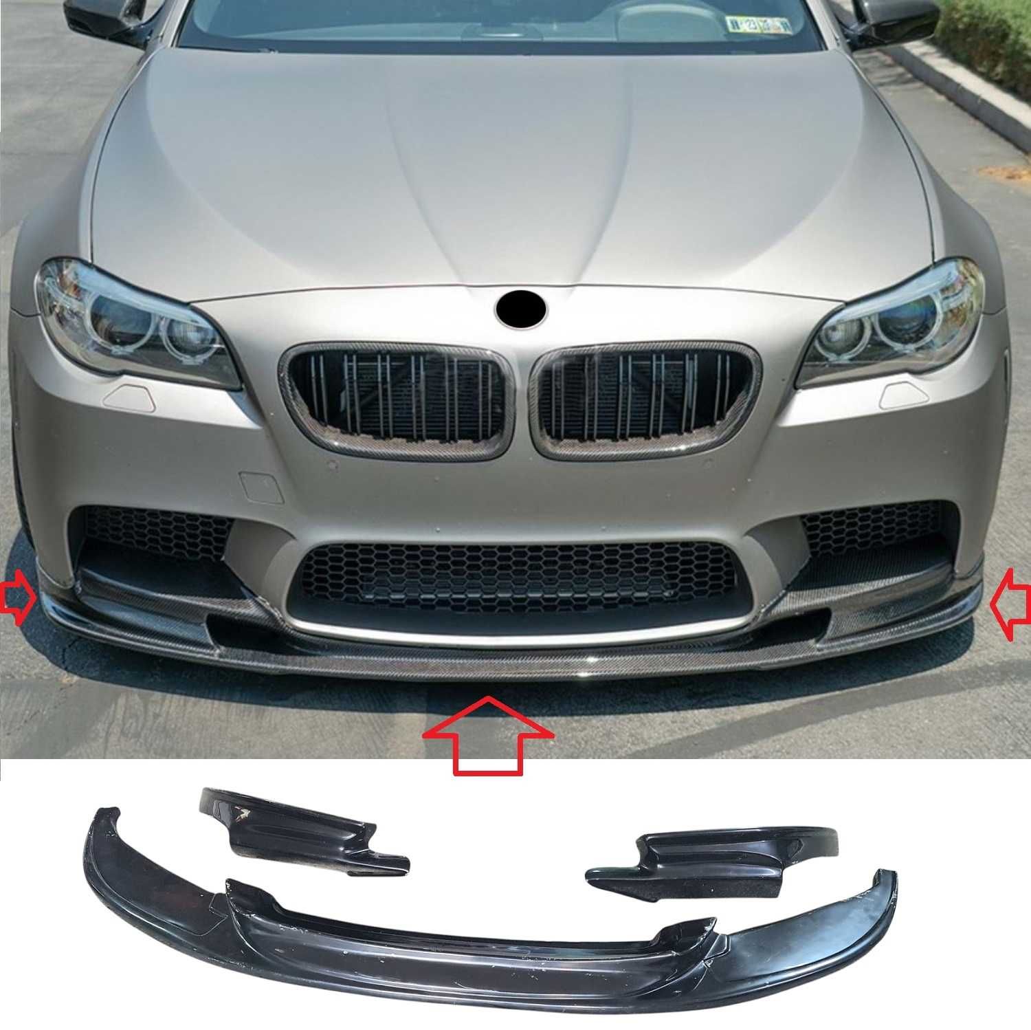 Лип спойлер за предна броня BMW M5 F10, 2010-2017 г., 3 части
