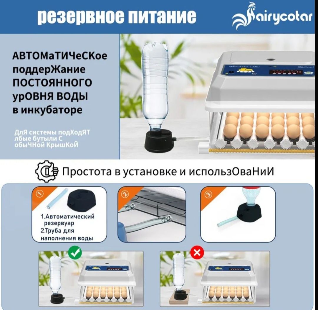 Инкубатор, два типа питания АС220V 12V /  DC 12V