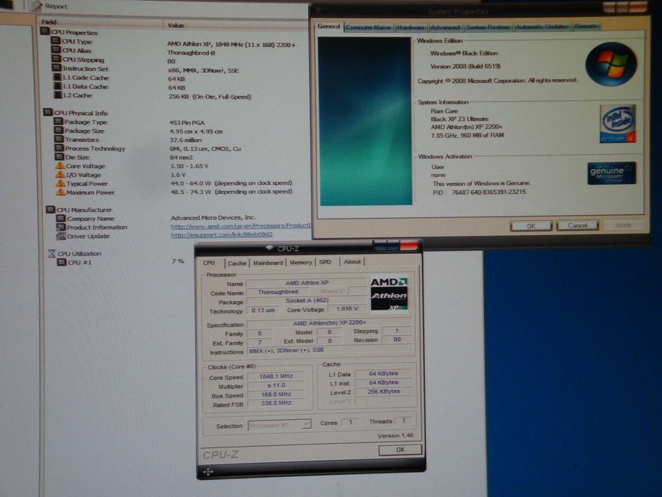 Retro vintage Procesor AMD Athlon XP 1700+ 1467Mhz AXDA1700DUT3C sk462