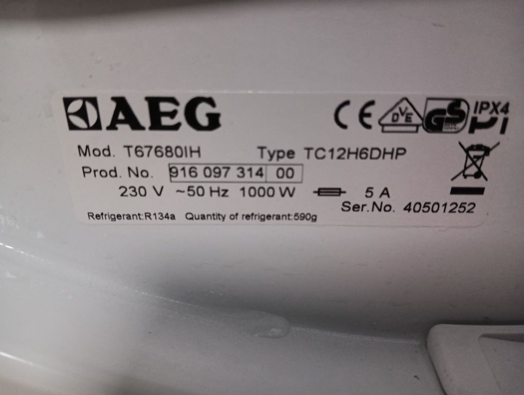 Сушилня с термопомпа Аег Aeg Protex Plus 8кг А+++ 24месеца гаранция!