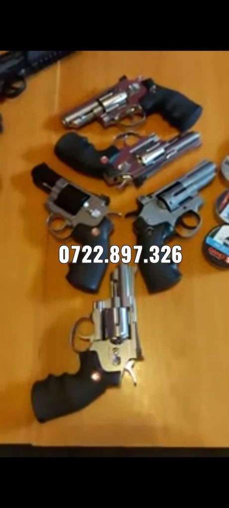 Pistol 7,5 jouli , revolver 2,5 inch replică airsoft Co2 sport