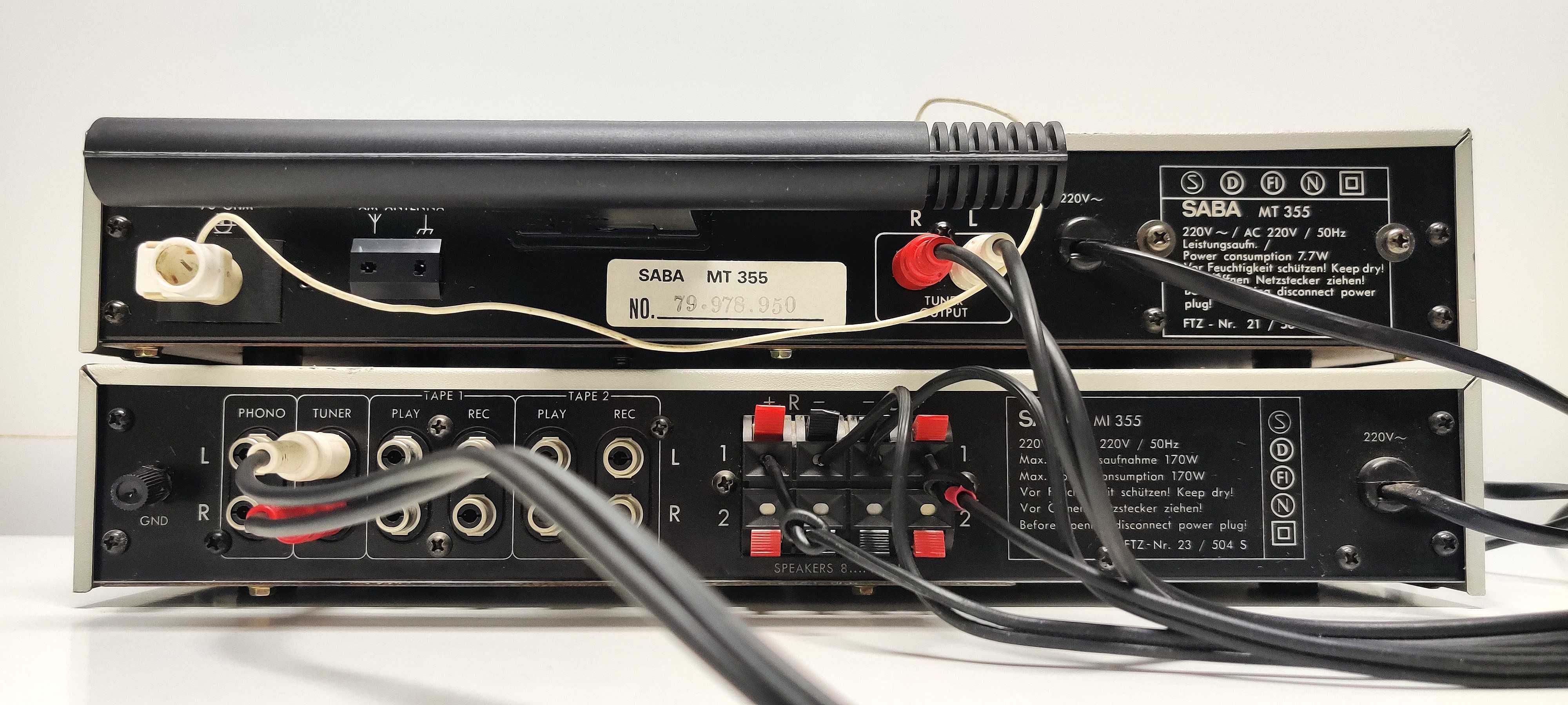 SABA MI 355 + MT 355 muzica stereo analog vintage