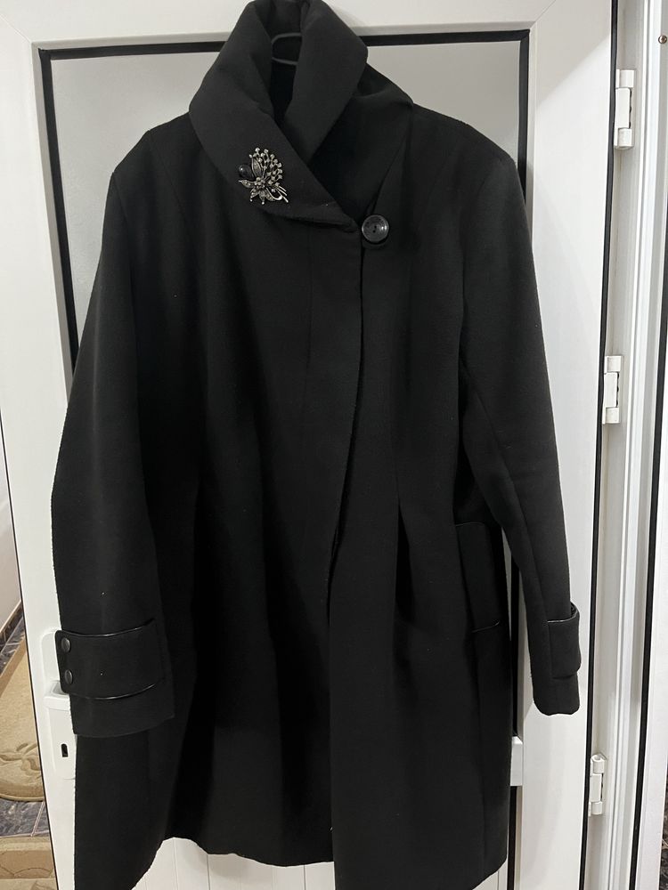 Palton negru elegant marimea xl