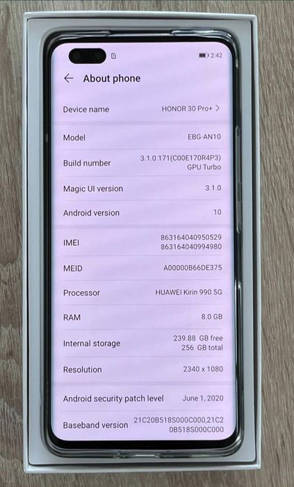 Honor 30 pro plus 256/8