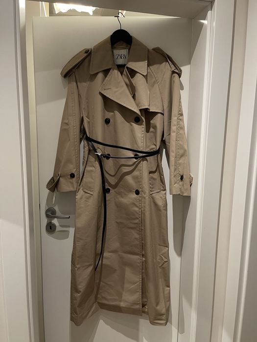 Water repellent oversized trench coat