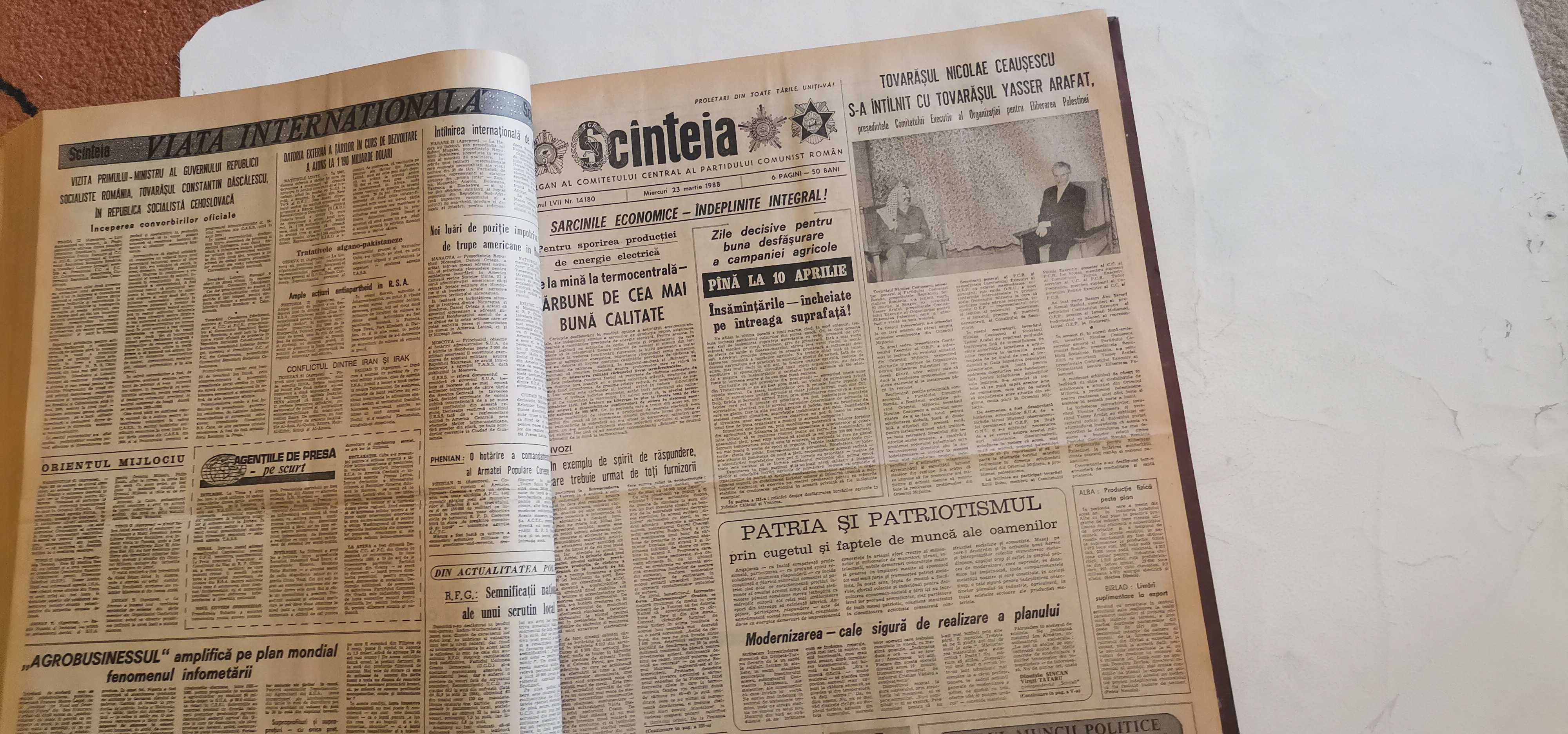 Minicolectie ziarul comunism Scinteia 1988