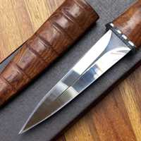 Нож кама с кания  и дръжка от естествено дърво HTWM-100 !