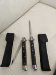 Briceag Stileto 34cm negru, Cuțit Italian / Sicilian, Produs Nou