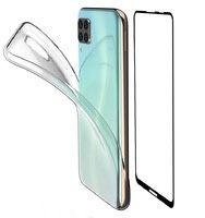 Huawei P30 P40 Lite E Husa Silicon TPU + Folie Sticla Curbata 11D