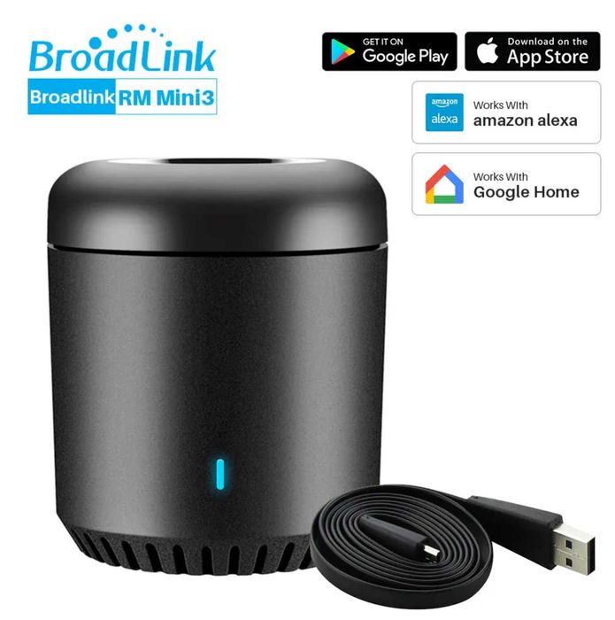 Telecomanda universala smart Broadlink RM Mini 3, IR, Wi-Fi, 4G