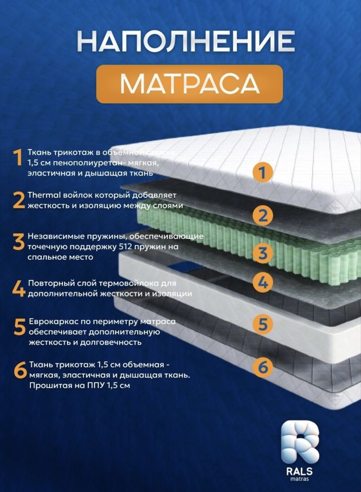 Кровать с матрасом